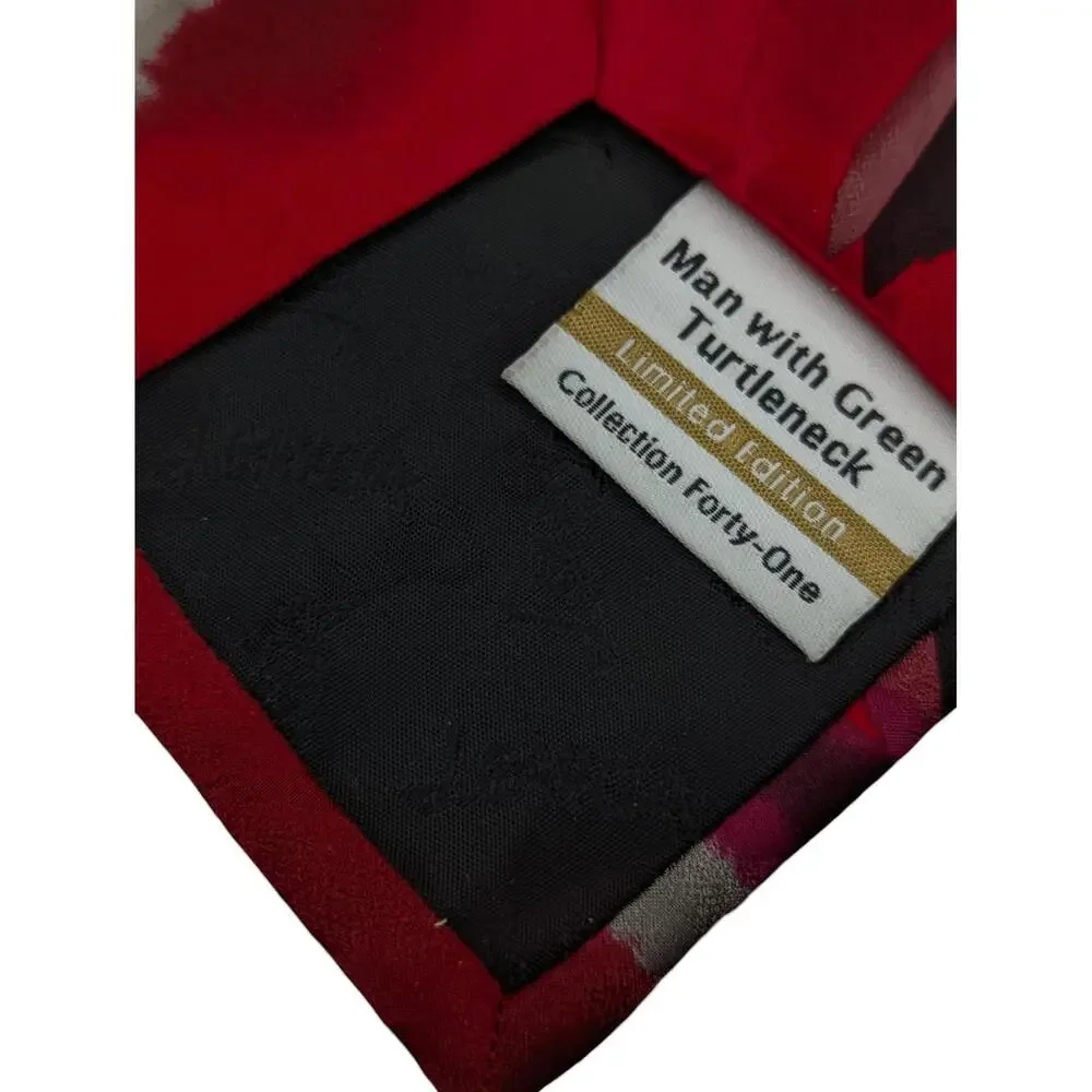 Jerry Garcia Silk Tie Collection Forty One Abstract Design 59‎ x 3.5 Red